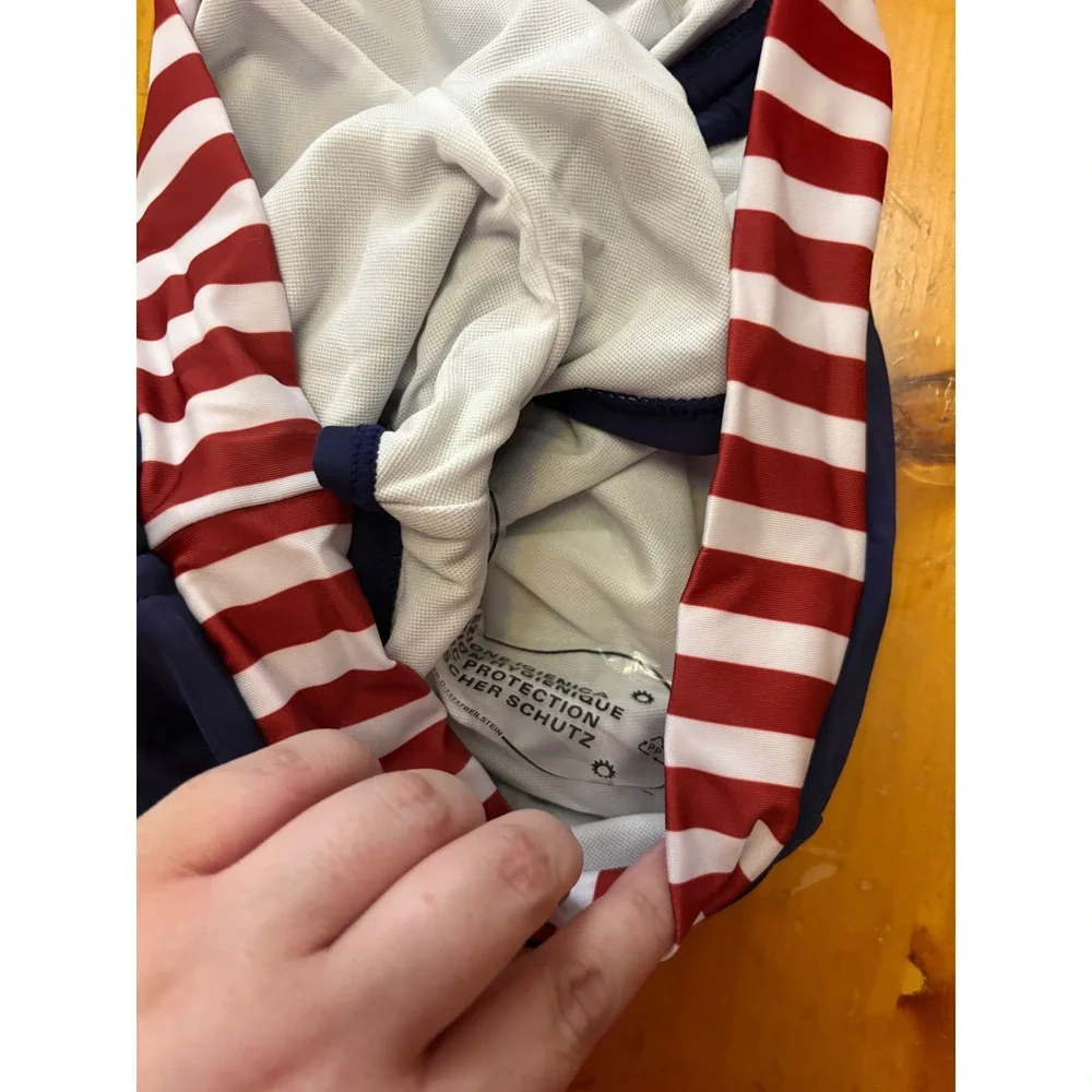 American Flag Bikini Set Stars Stripes Patriotic Two Piece Swimsuit Shorts Large